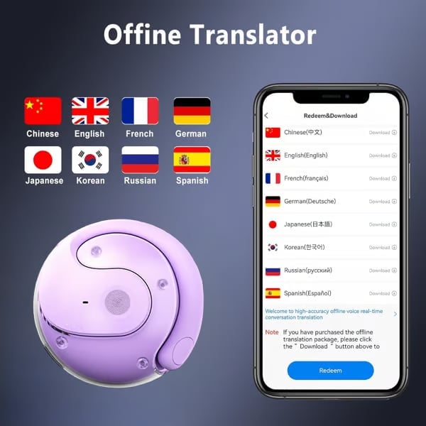 TranslateEase X200 Language Translator Earbuds